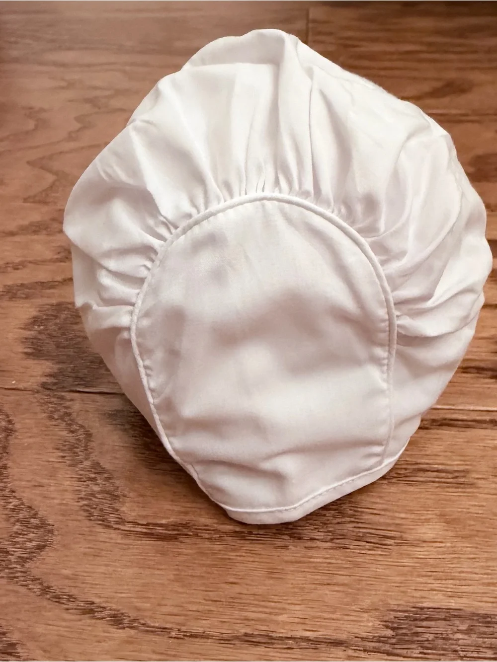 Smocked Classic White Lace-Trim Baby Bonnet